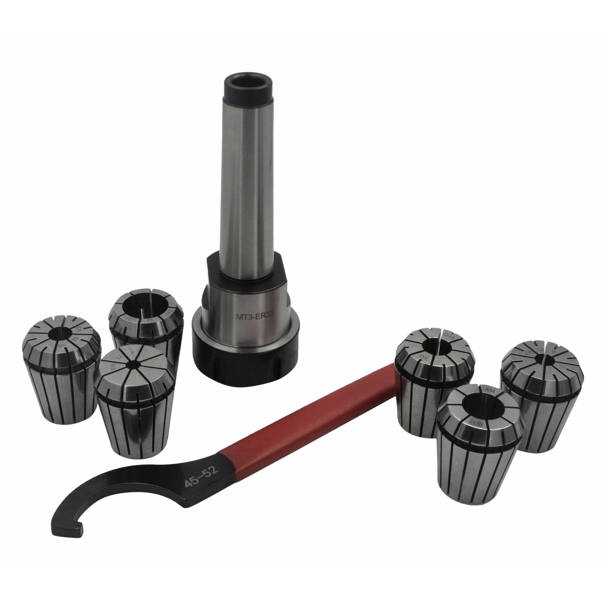 ER32 MT3 M12 Drawbar 6pc Precision Collet Set - Twin Eagle Imports