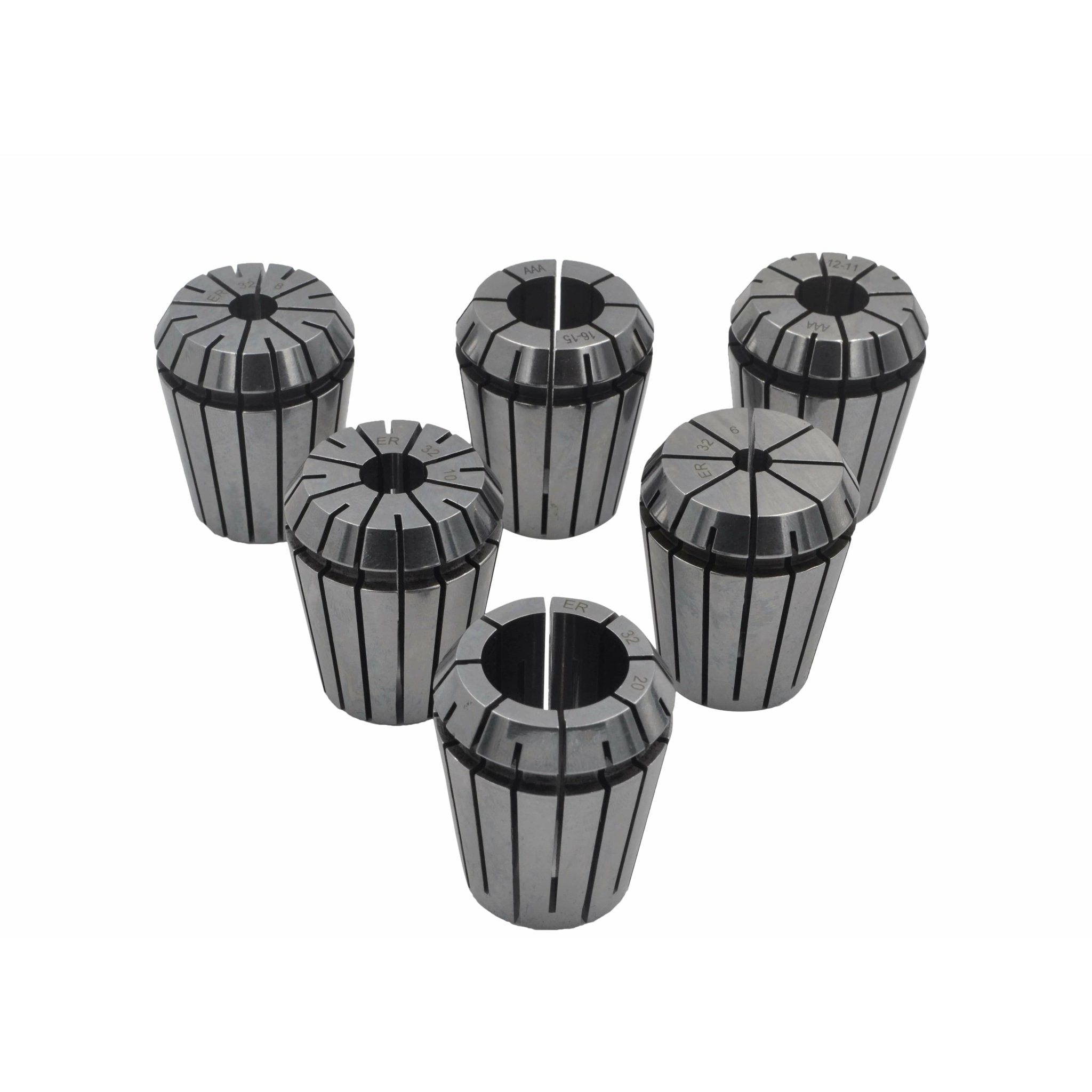 ER32 MT3 M12 Drawbar 6pc Precision Collet Set - Twin Eagle Imports
