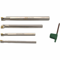 Indexable Boring Bar 4 Piece Set 6 / 8 / 10 / 12 mm Shank - Twin Eagle Imports