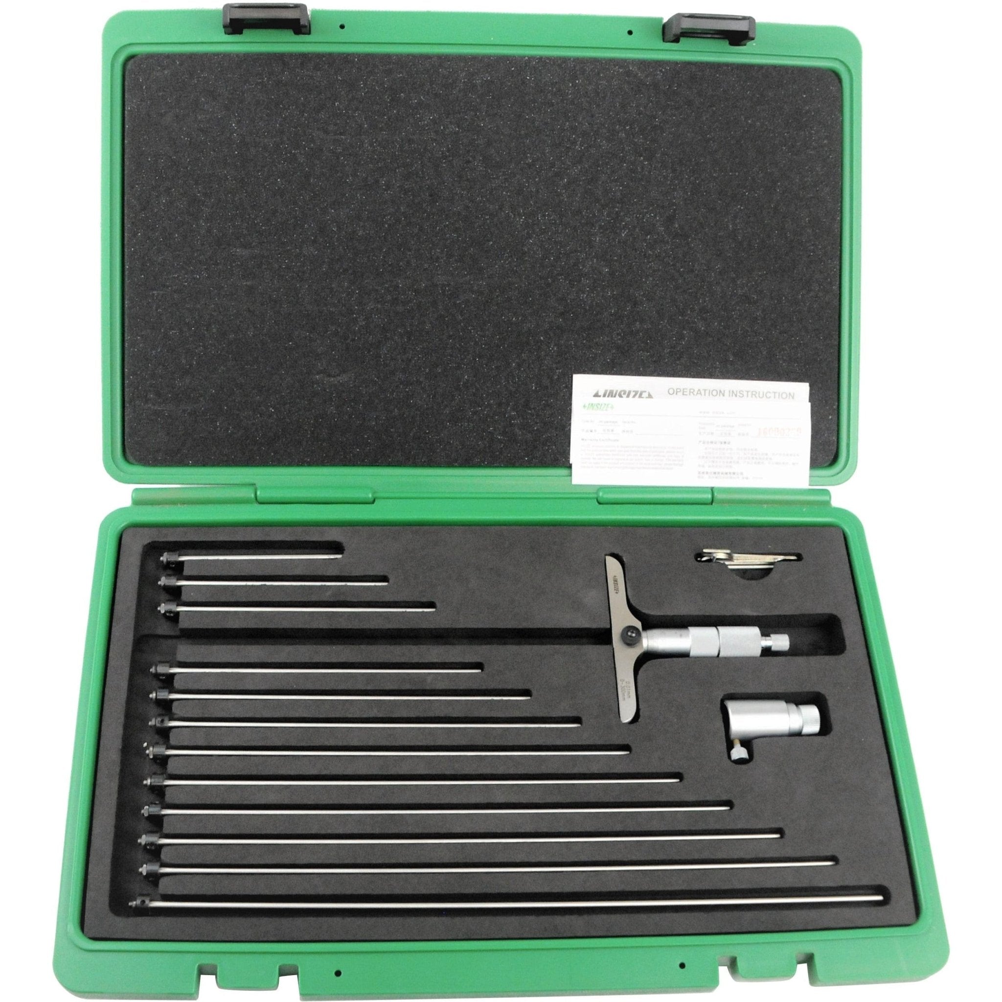 Insize 12pc Metric Depth Micrometer 0-300mm Range Series 3241-300 - Twin Eagle Imports