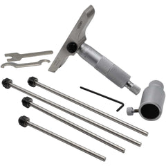 Insize 4pc Metric Depth Micrometer 0-100mm Range Series 3241-100 - Twin Eagle Imports