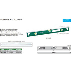 Insize Aluminiun Alloy Level 800mm Series 4911-800 - Twin Eagle Imports