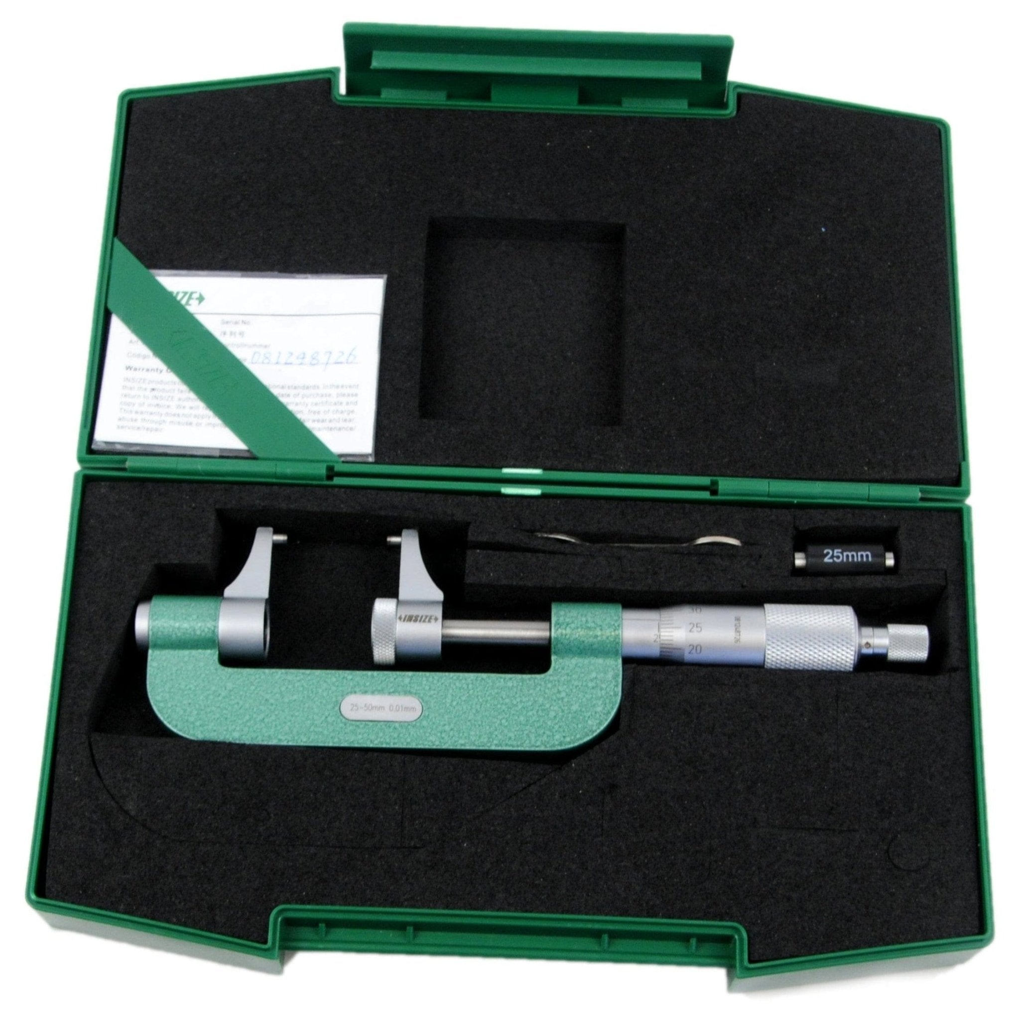 Insize Caliper Type Micrometer 25-50mm Range Series 3238-50 - Twin Eagle Imports