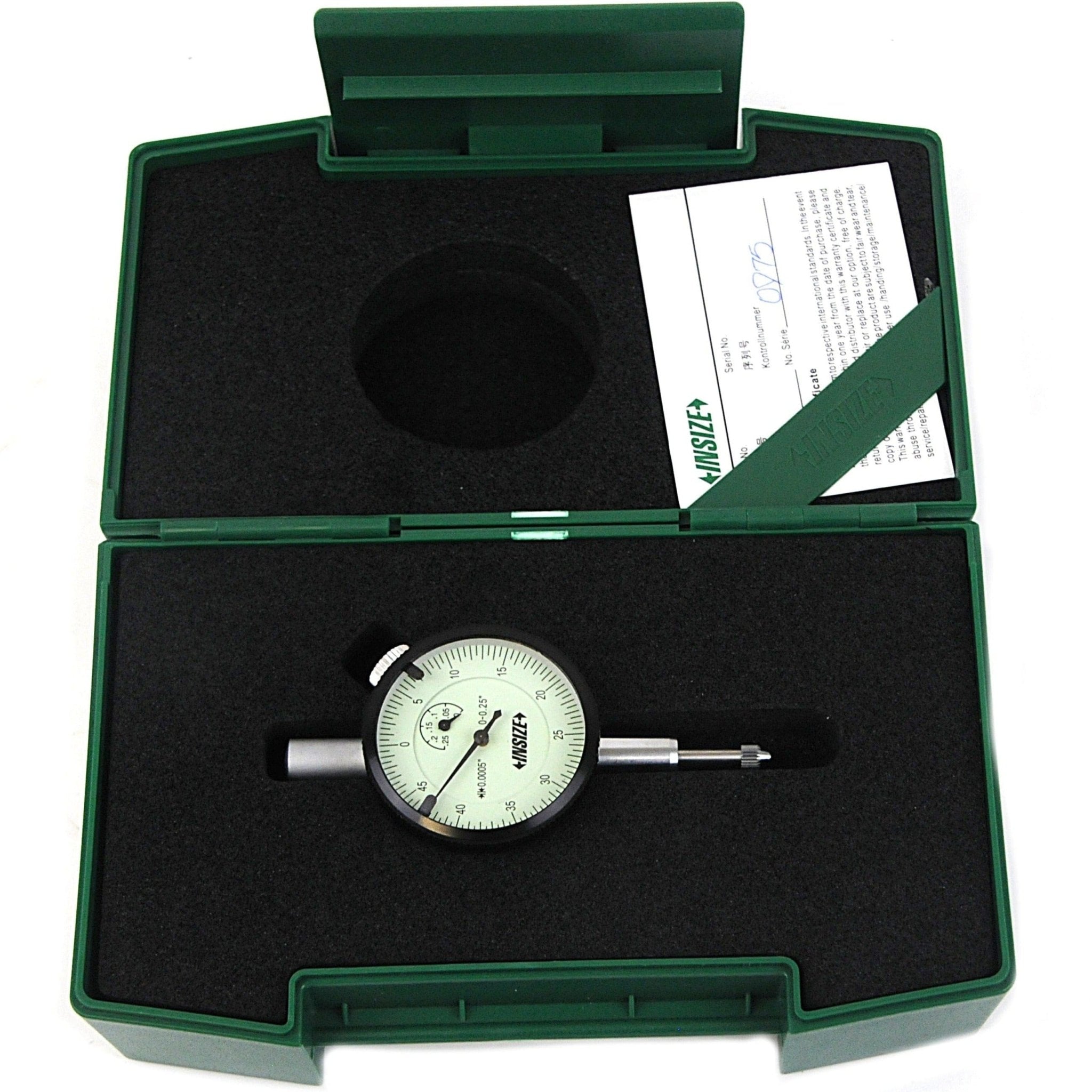Insize Compact Dial Indicator 0 - 0.25" Range Series 2304-0255 - Twin Eagle Imports