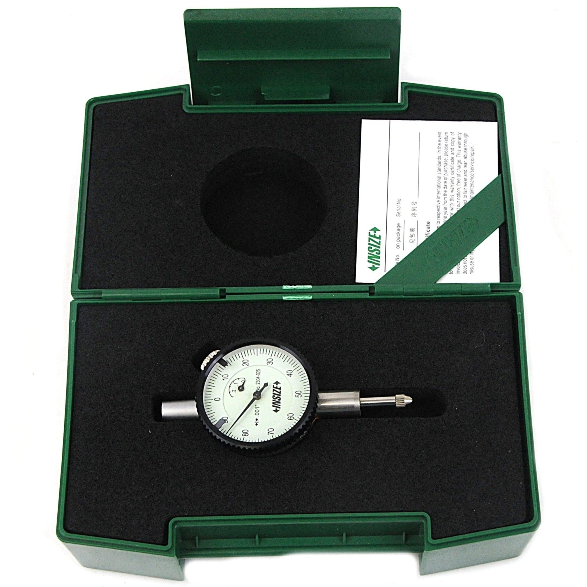 Insize Compact Dial Indicator Range 0 - 0.25" Series 2304-025 - Twin Eagle Imports