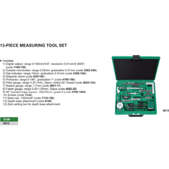 INSIZE Comprehensive 13 Piece Measuring Tool Kit Series 5013 - Twin Eagle Imports