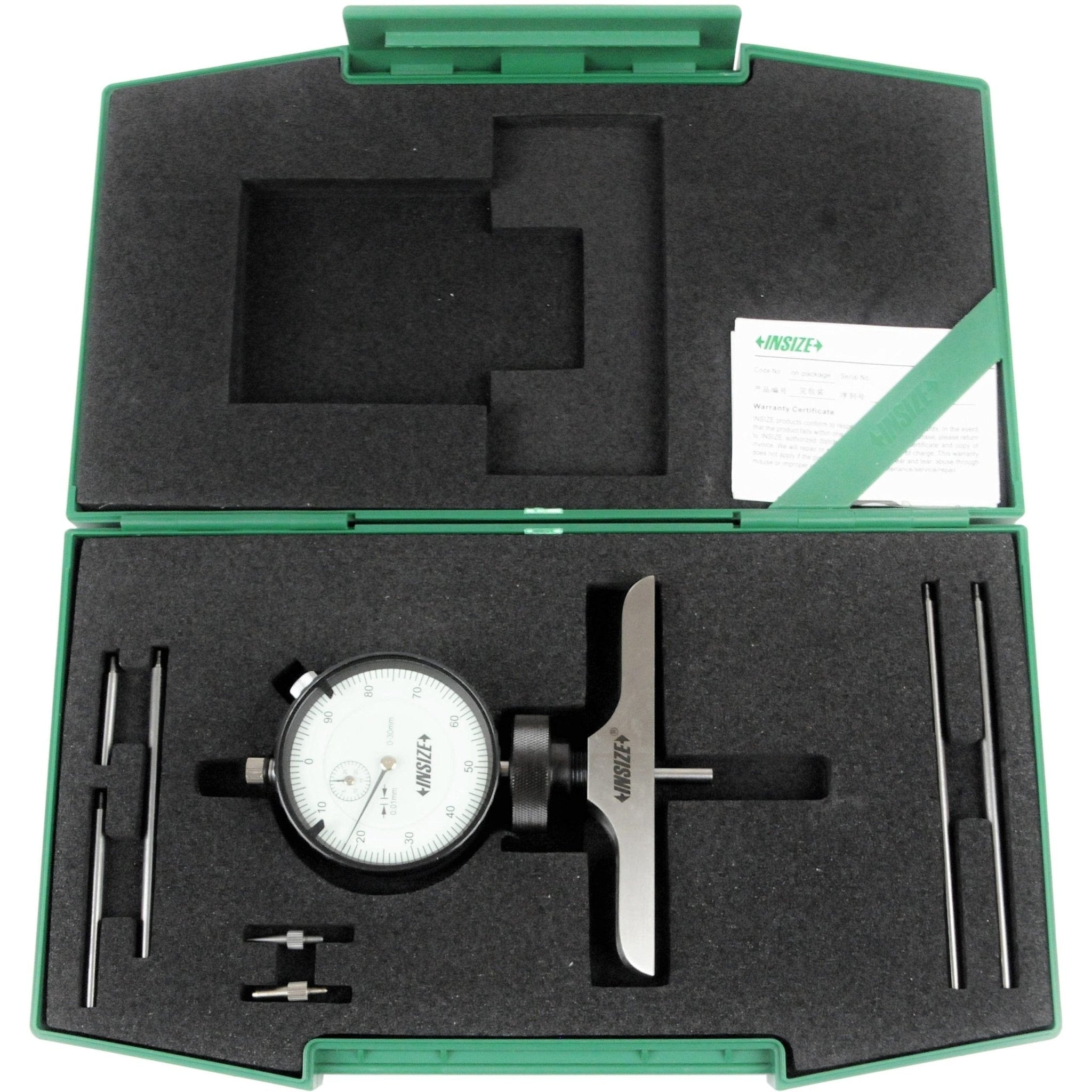 Insize Dial Depth Gauge 0-300mm x 0.01mm Range Series 2342-202 - Twin Eagle Imports