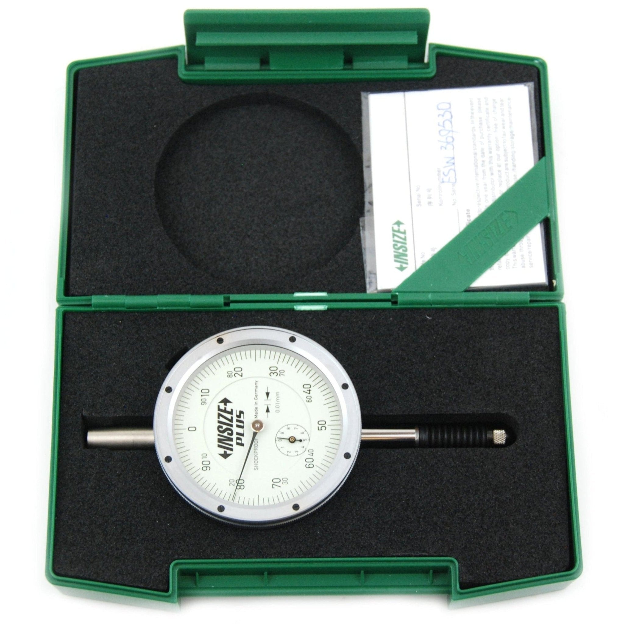 Insize Dial Indicator 10mm Range Series 2894-10F - Twin Eagle Imports