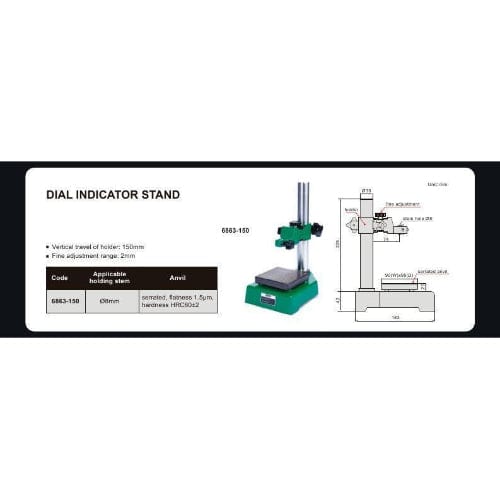 Insize Dial Indicator Stand 150mm Travel Series 6863-150 - Twin Eagle Imports