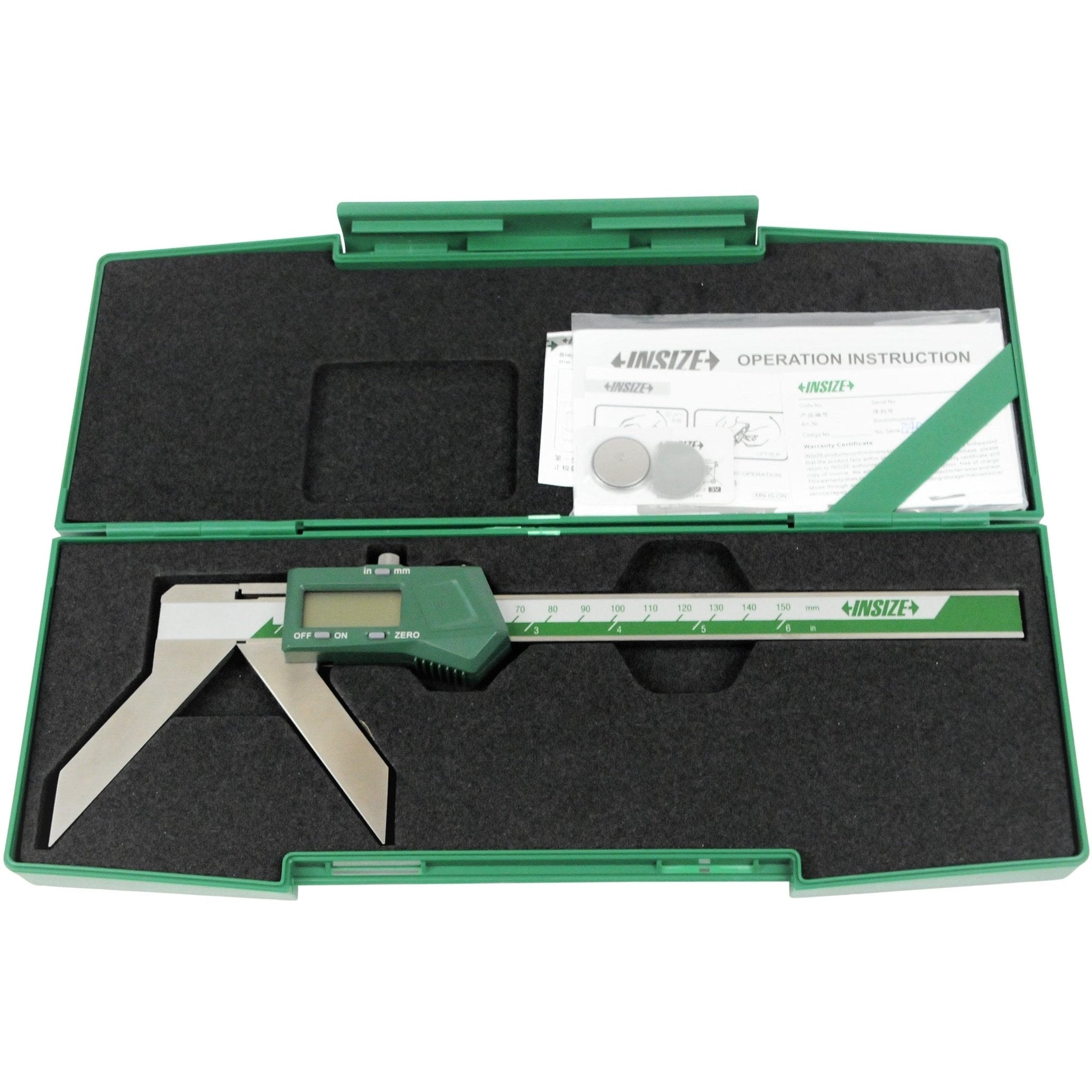 Insize Digital Arc Radius Caliper 5-150mm/0.2-6" Range Series 1189-150B - Twin Eagle Imports