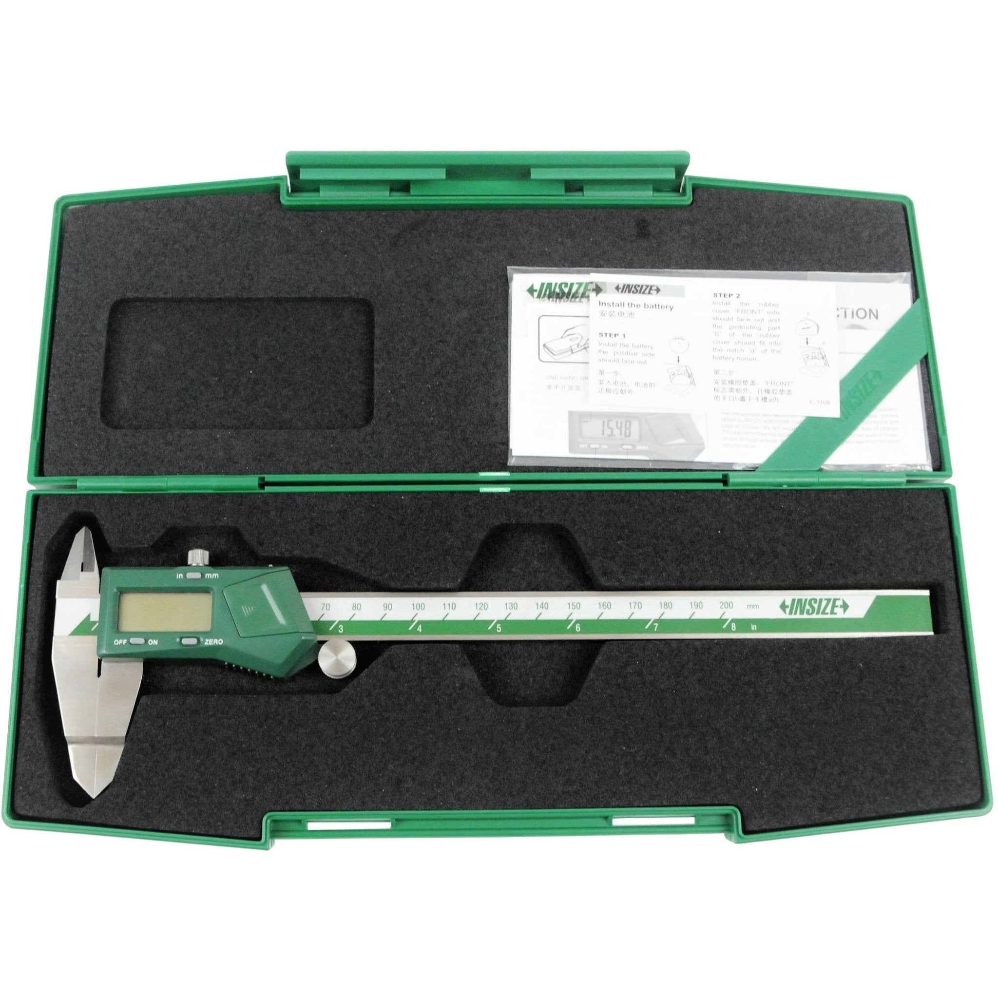 Insize Digital Blade Caliper 0-200mm / 0-8" Range Series 1188-200A - Twin Eagle Imports