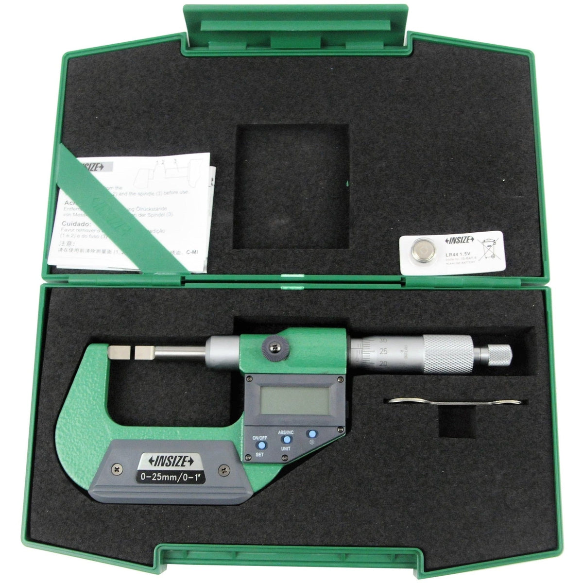Insize Digital Blade Micrometer 0-25mm/0-1" Range Series 3532-25A - Twin Eagle Imports