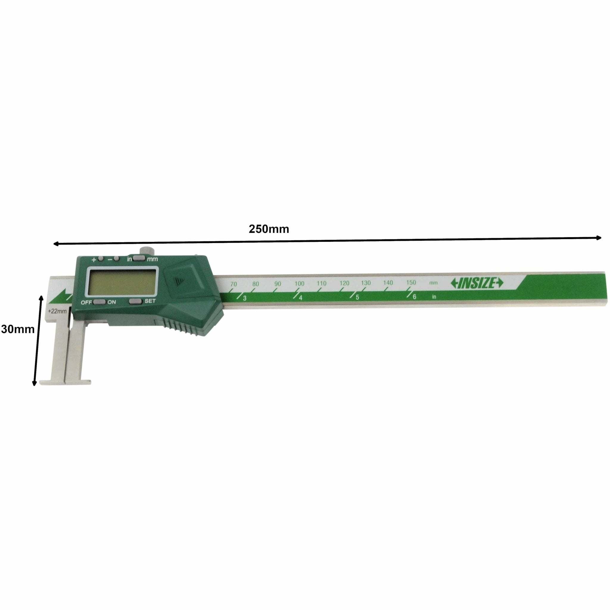 Insize Digital Inside Groove Caliper 22-150mm Range Series 1120-150A - Twin Eagle Imports