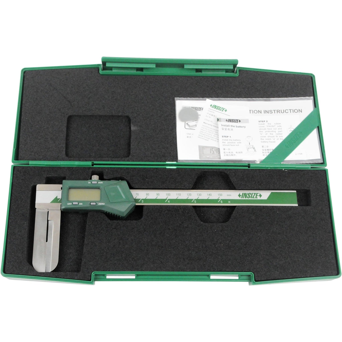 Insize Digital Knife Edge Caliper 15-150mm/0.6-6" Range Series 1123-150A - Twin Eagle Imports