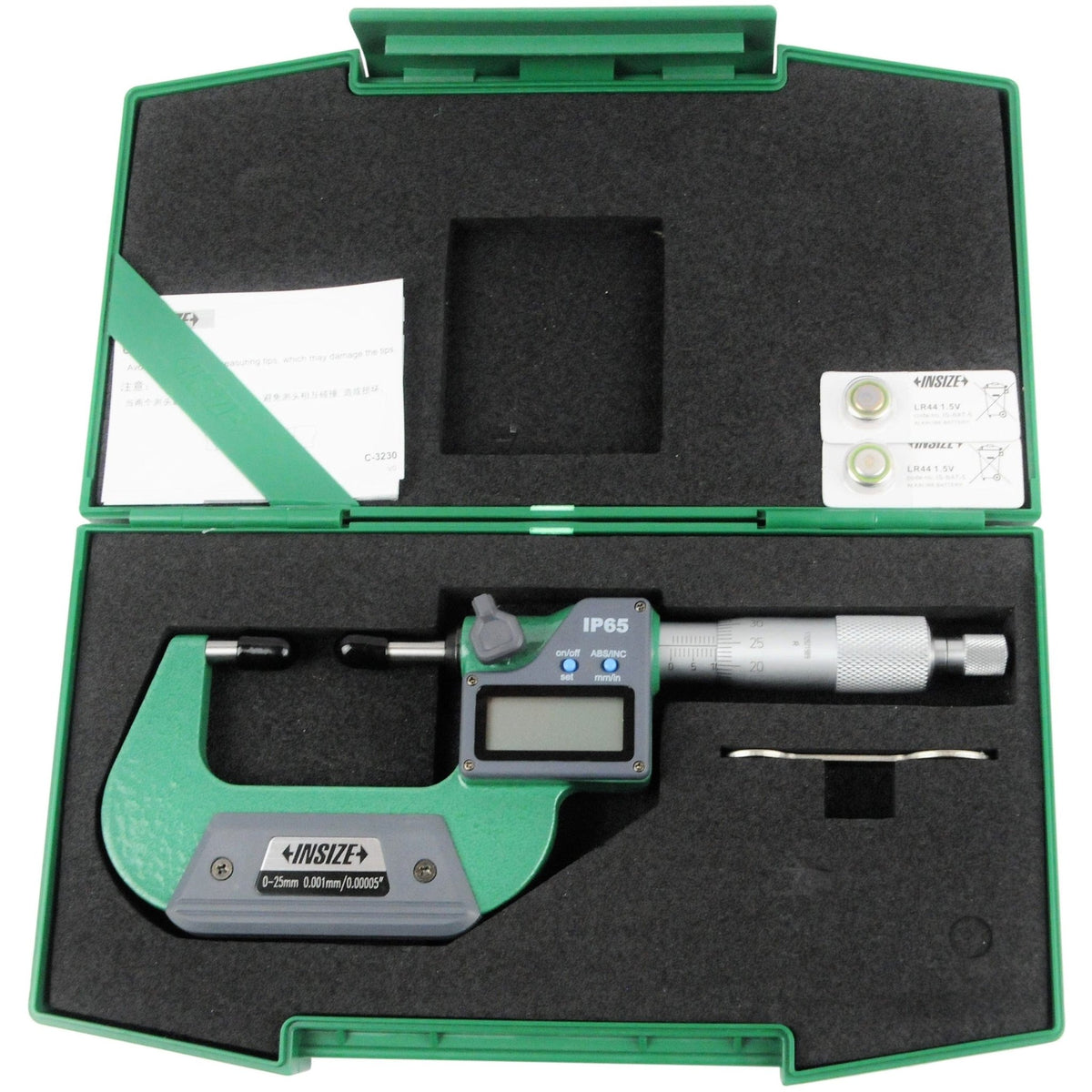 Insize Digital Point Micrometer 0-25mm/0-1" Range Series 3530-25BA - Twin Eagle Imports