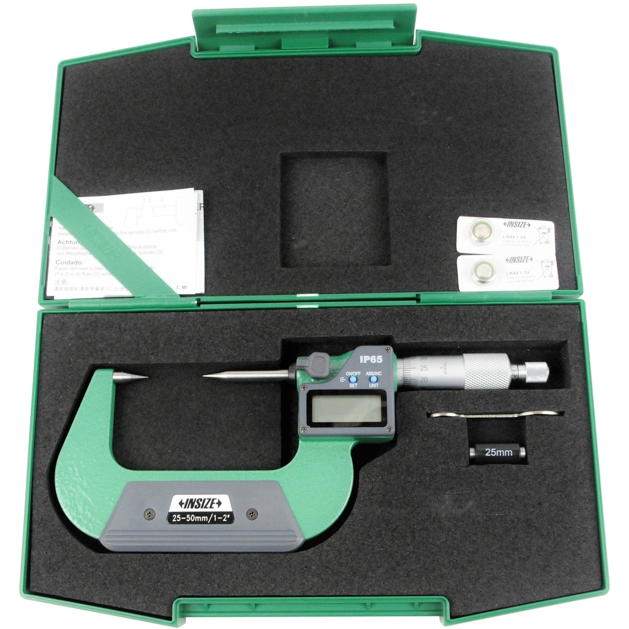 Insize Digital Point Micrometer 25-50mm/1-2" Range Series 3530-50A - Twin Eagle Imports