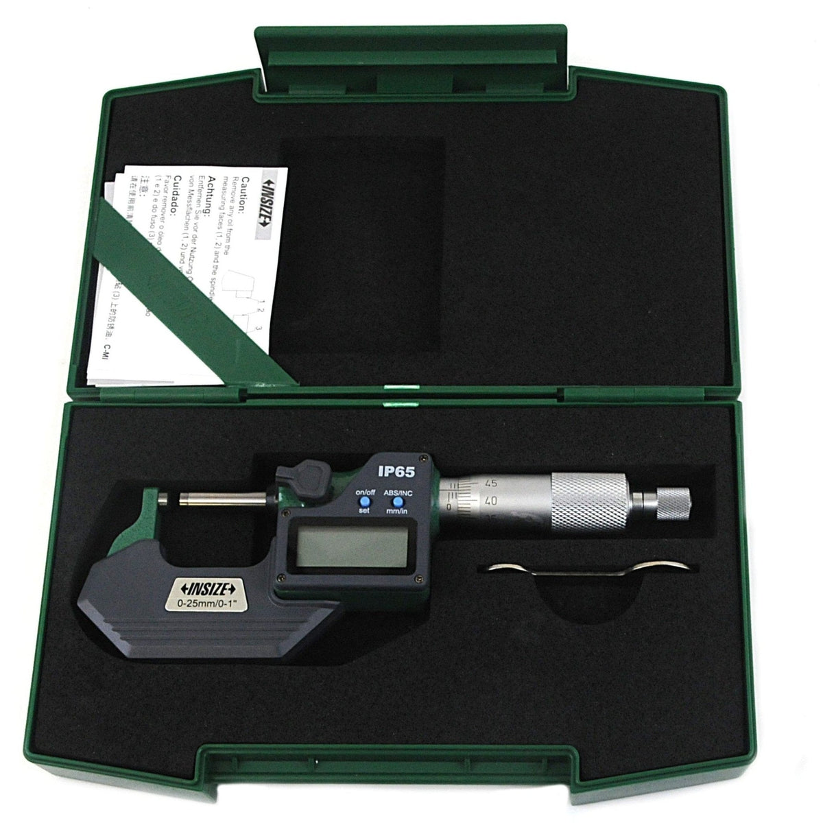 Insize Digital Spherical Anvil Tube Micrometer 0-25mm/0-1" Range Series 3560-25A - Twin Eagle Imports