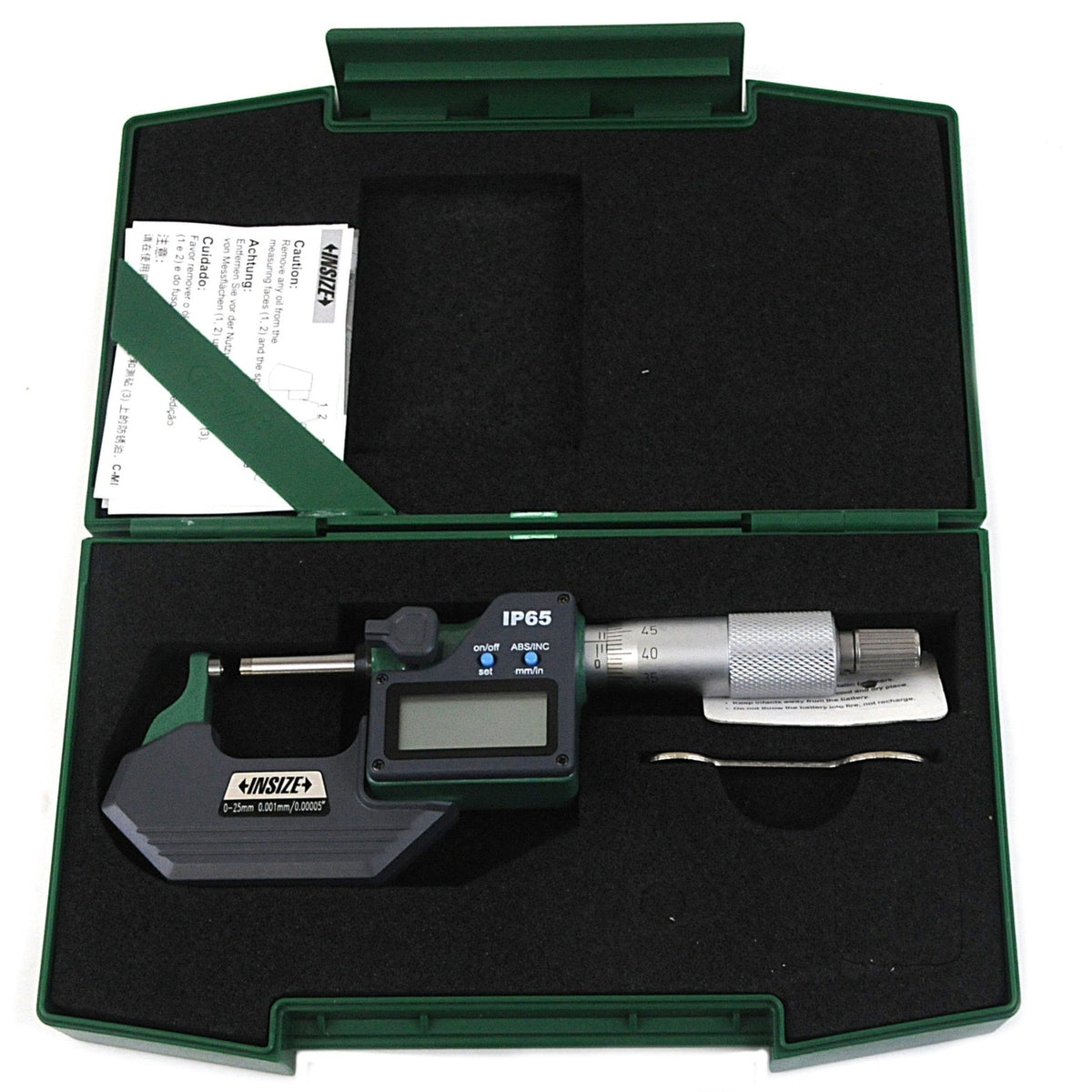 Insize Digital Spherical Anvil Tube Micrometer 0-25mm/0-1" Range Series 3560-25SA - Twin Eagle Imports