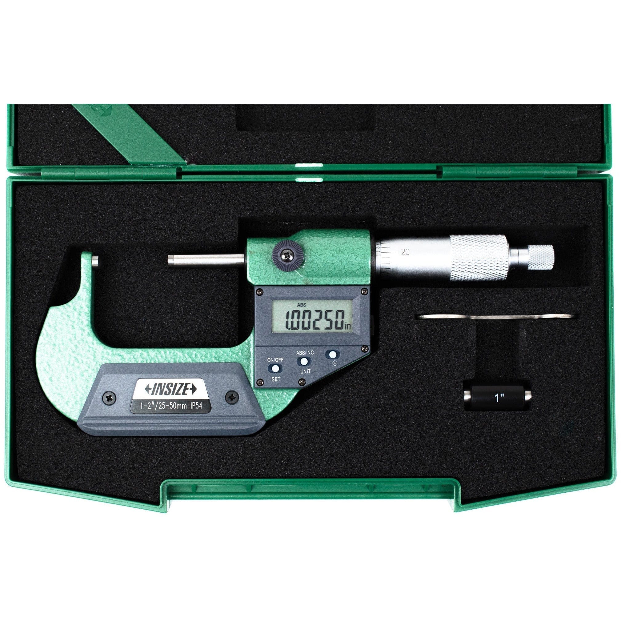Insize Digital Spherical Anvil Tube Micrometer 25-50mm/1-2" Range Series 3560-50E - Twin Eagle Imports