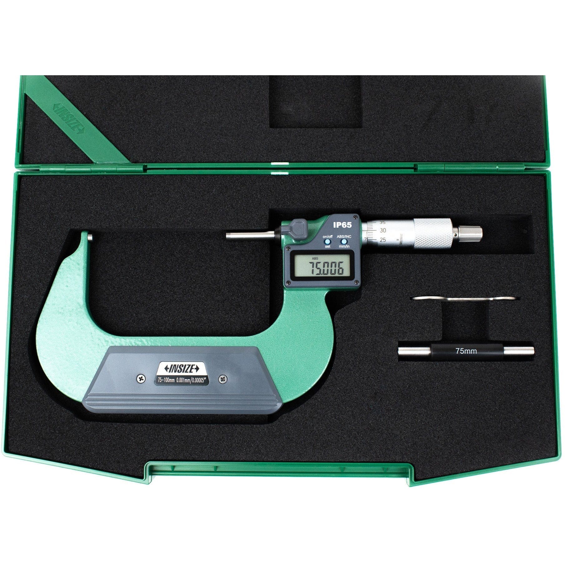 Insize Digital Spherical Anvil Tube Micrometer 75-100mm/3-4" Range Series 3560-100A - Twin Eagle Imports