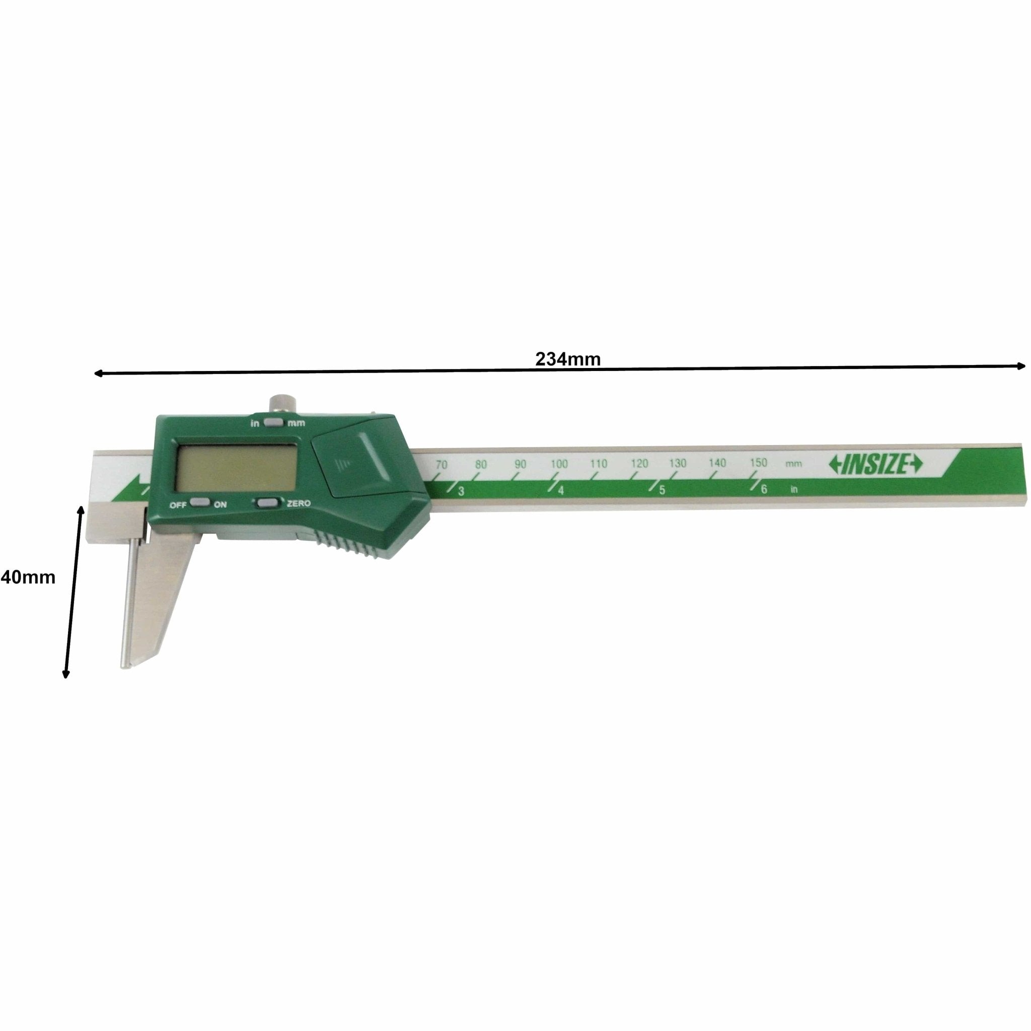 Insize Digital Tube Thickness Caliper 0-150mm/0-6" Range Series 1161-150A - Twin Eagle Imports