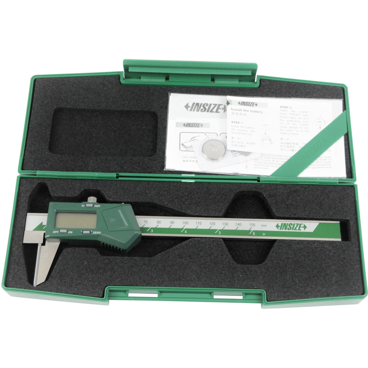 Insize Digital Tube Thickness Caliper 0-150mm/0-6" Range Series 1161-150A - Twin Eagle Imports