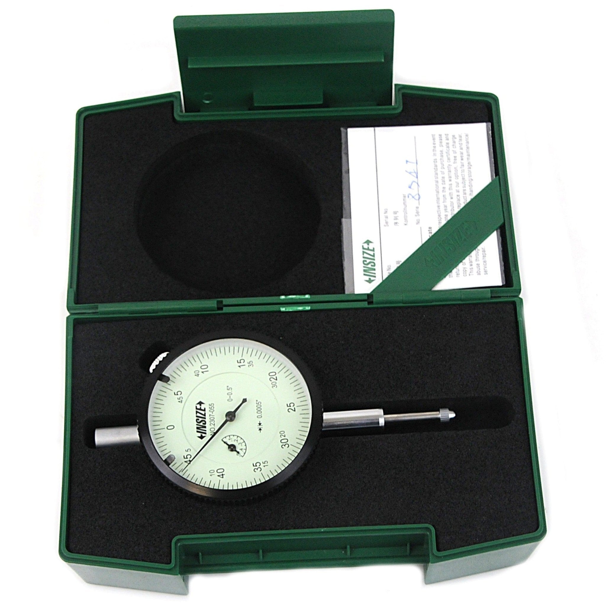 Insize Imperial Lug Back Dial Indicator 0.5" Range Series 2307-055 - Twin Eagle Imports