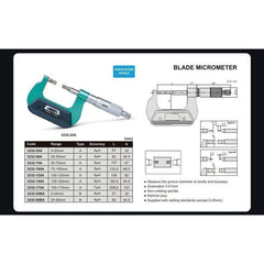 Insize Imperial Outside Blade Micrometer 2-3" Range Series 3232-3 - Twin Eagle Imports