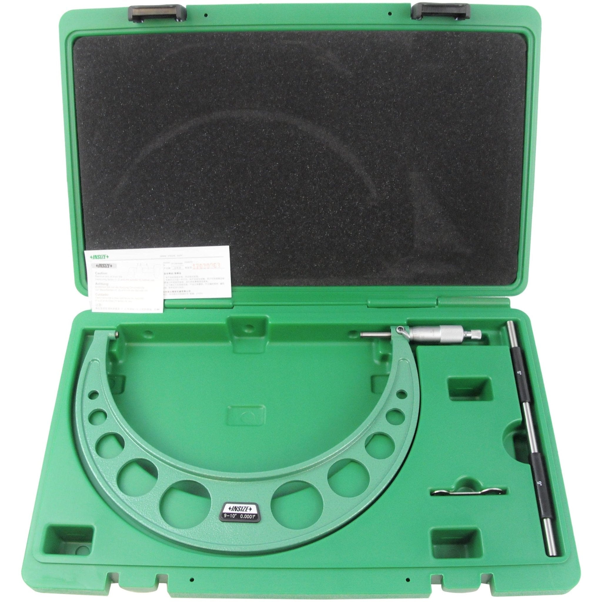 Insize Imperial Outside Micrometer 9-10" Range Series 3203-10A - Twin Eagle Imports