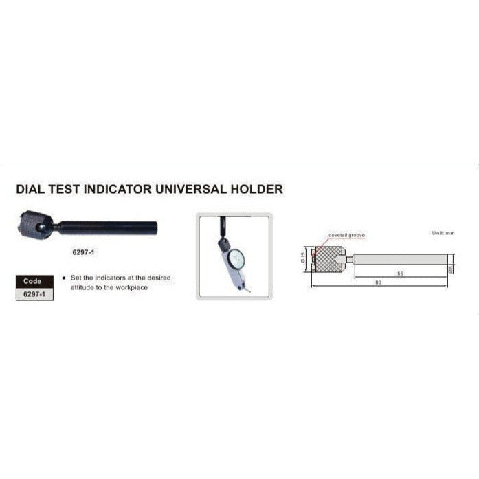 Insize Dial Test Gauge Indicator Holder Round Stem Series 6297-1