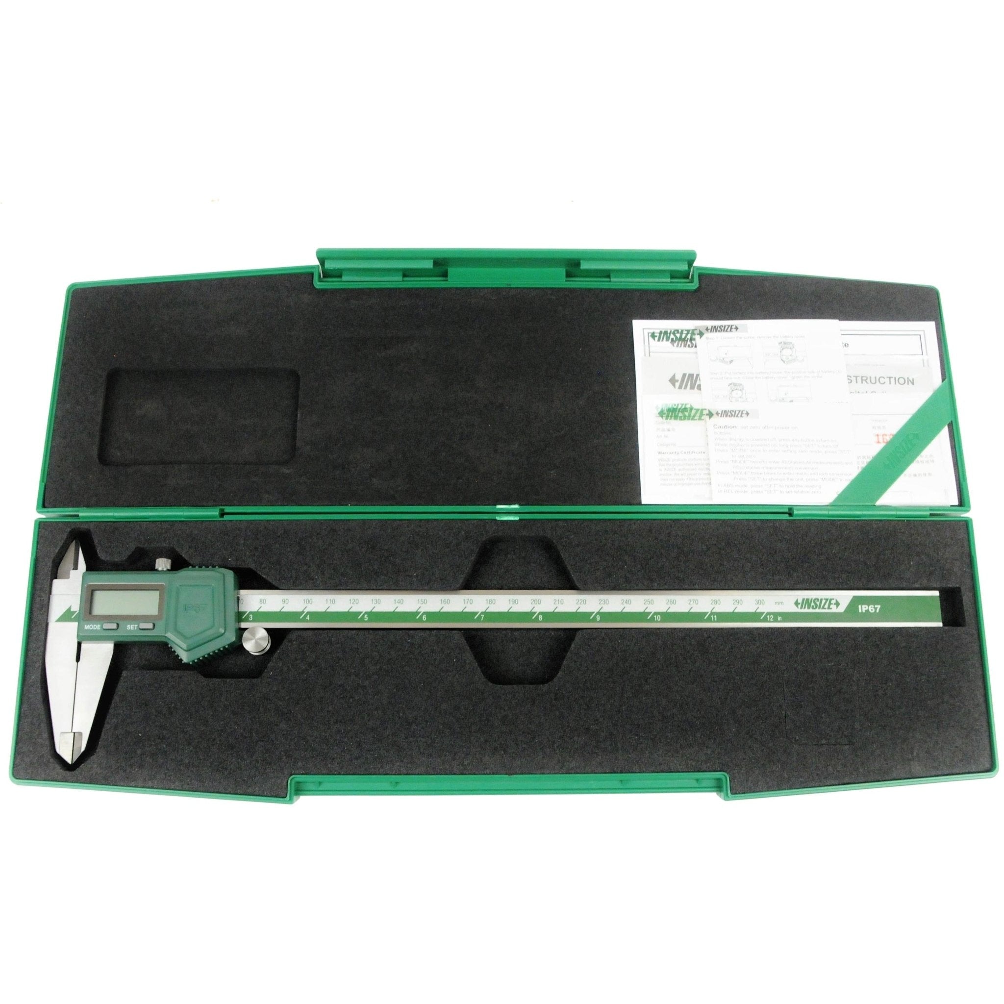 Insize IP57 Digital Caliper 0-300mm/0-12" Range Series 1118-300B - Twin Eagle Imports