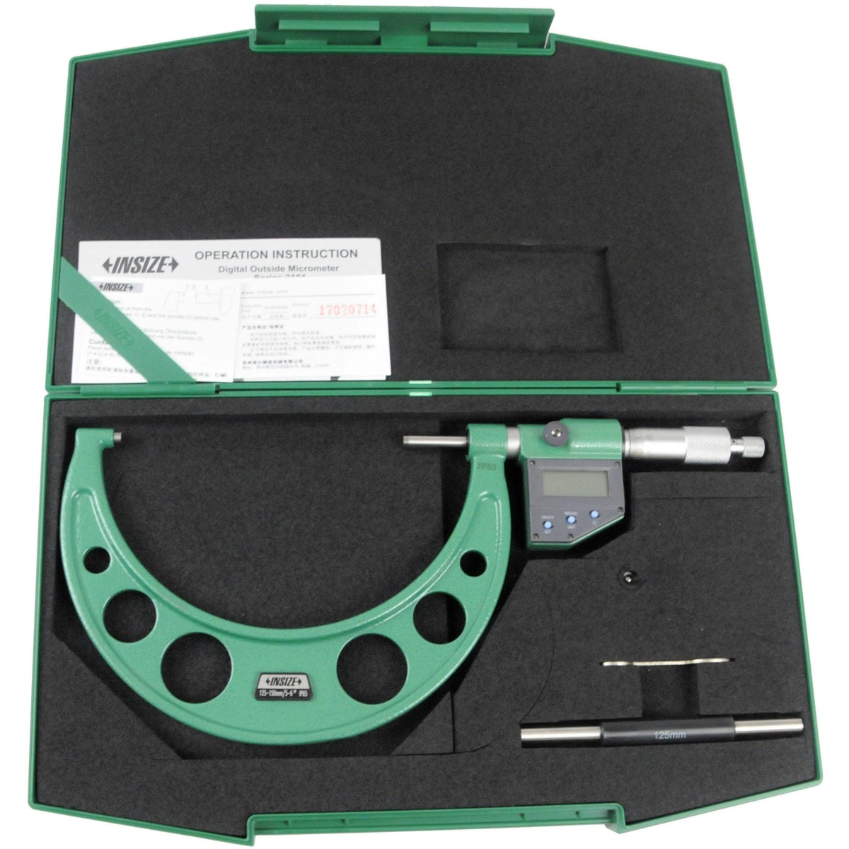 Insize IP65 Digital Outside Micrometer 125-150mm / 5-6" Range Series 3101-150A - Twin Eagle Imports
