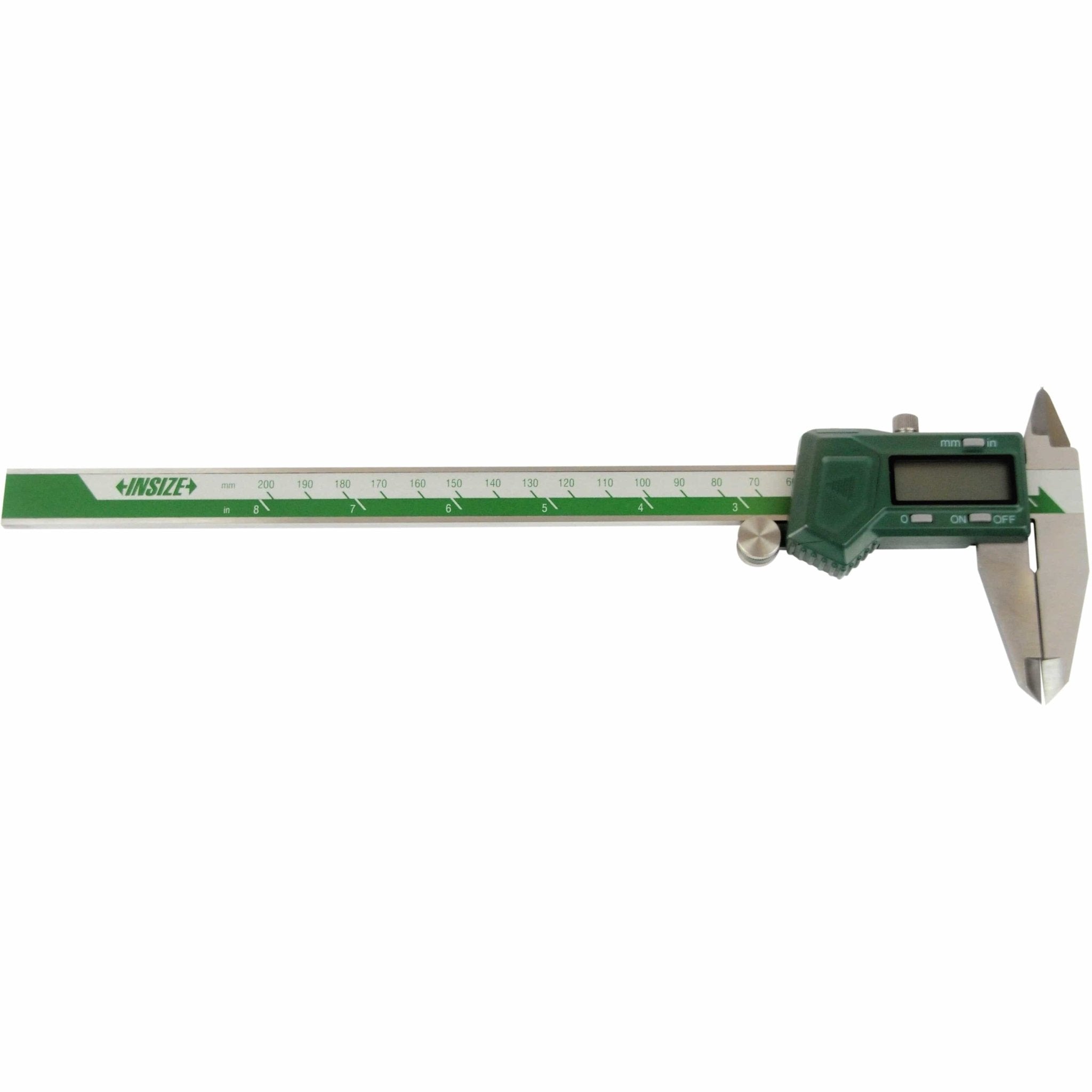 Insize Left Hand Digital Caliper 0-200mm/0-8" Range Series 1130-200 - Twin Eagle Imports