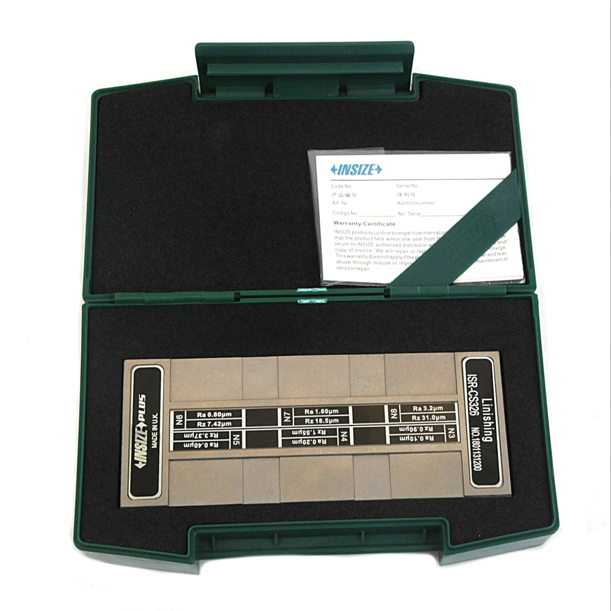 Insize Linishing (belt standing) Surface Roughness Specimen 6 pcs Set Series ISR-CS326 - Twin Eagle Imports