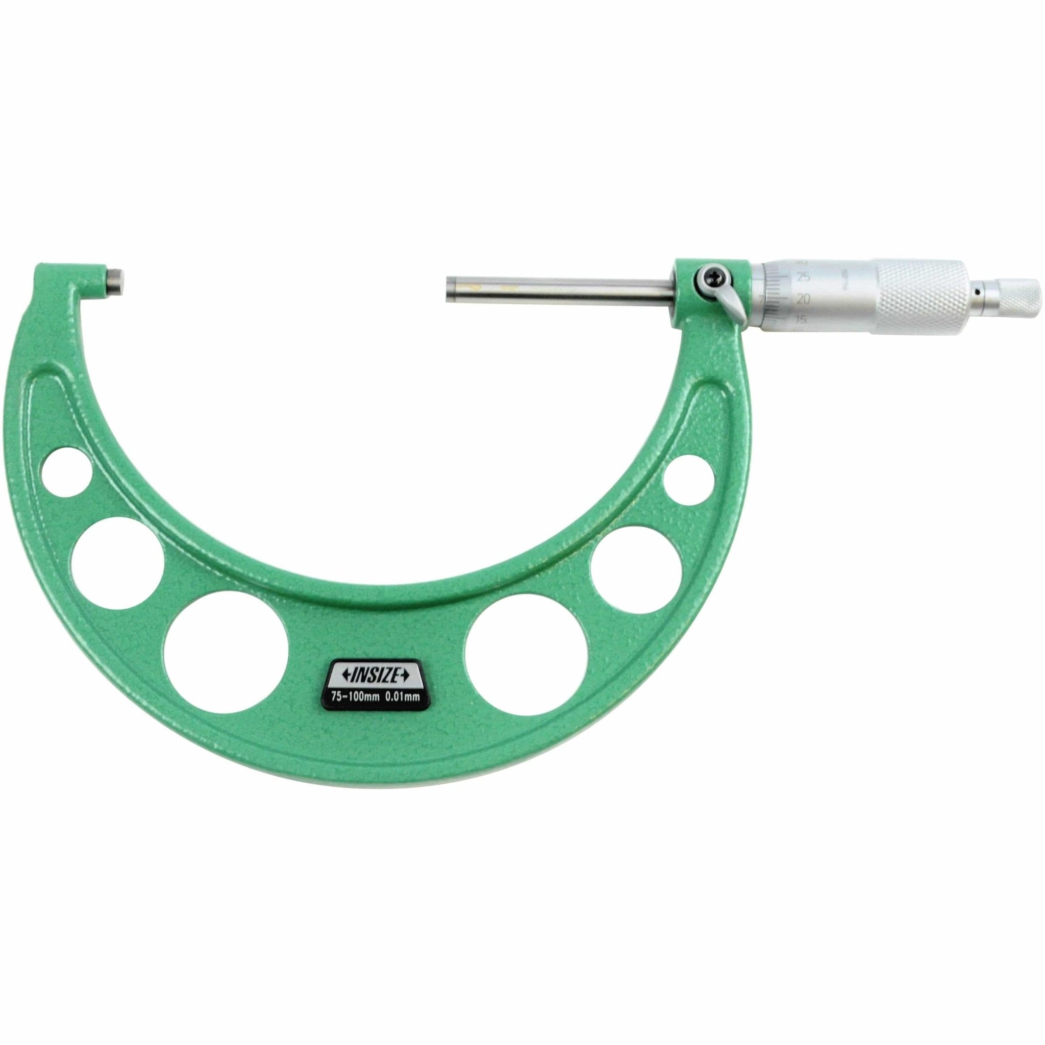 Insize Long Spindle Outside Micrometer 75-100mm Range Series 3209-100 - Twin Eagle Imports