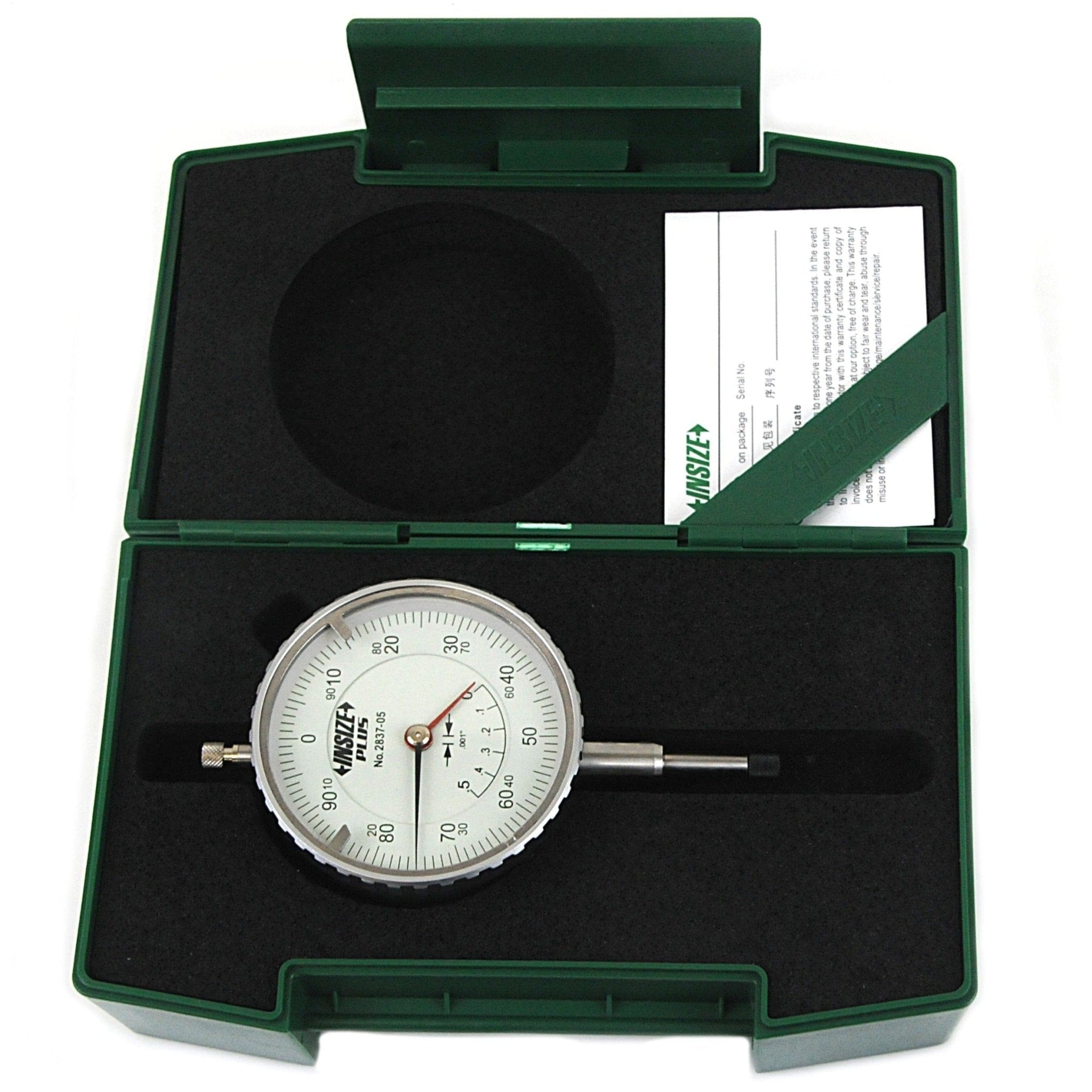 Insize Lug Back Dial Indicator 0-0.5" x 0.001" Range Series 2837-05 - Twin Eagle Imports