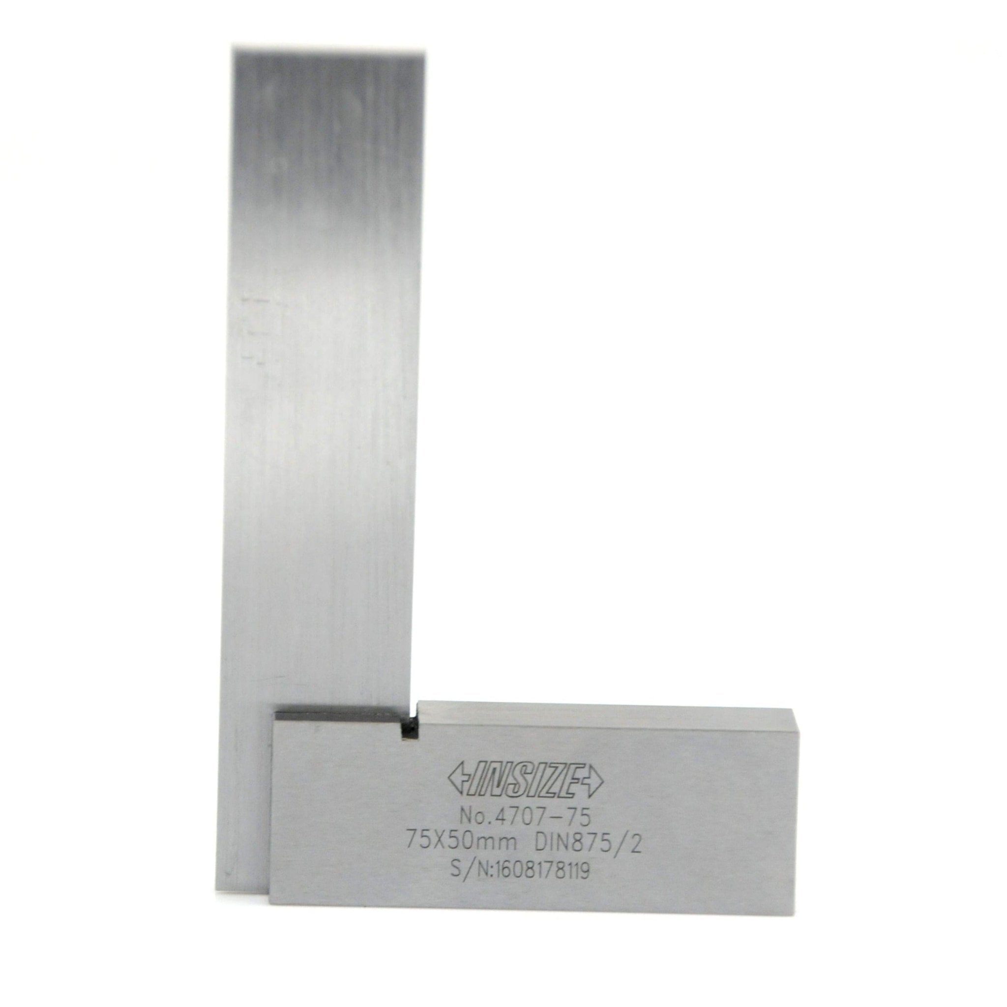 Insize Machinist 90° Square Range 75x50mm Series 4707-75 - Twin Eagle Imports