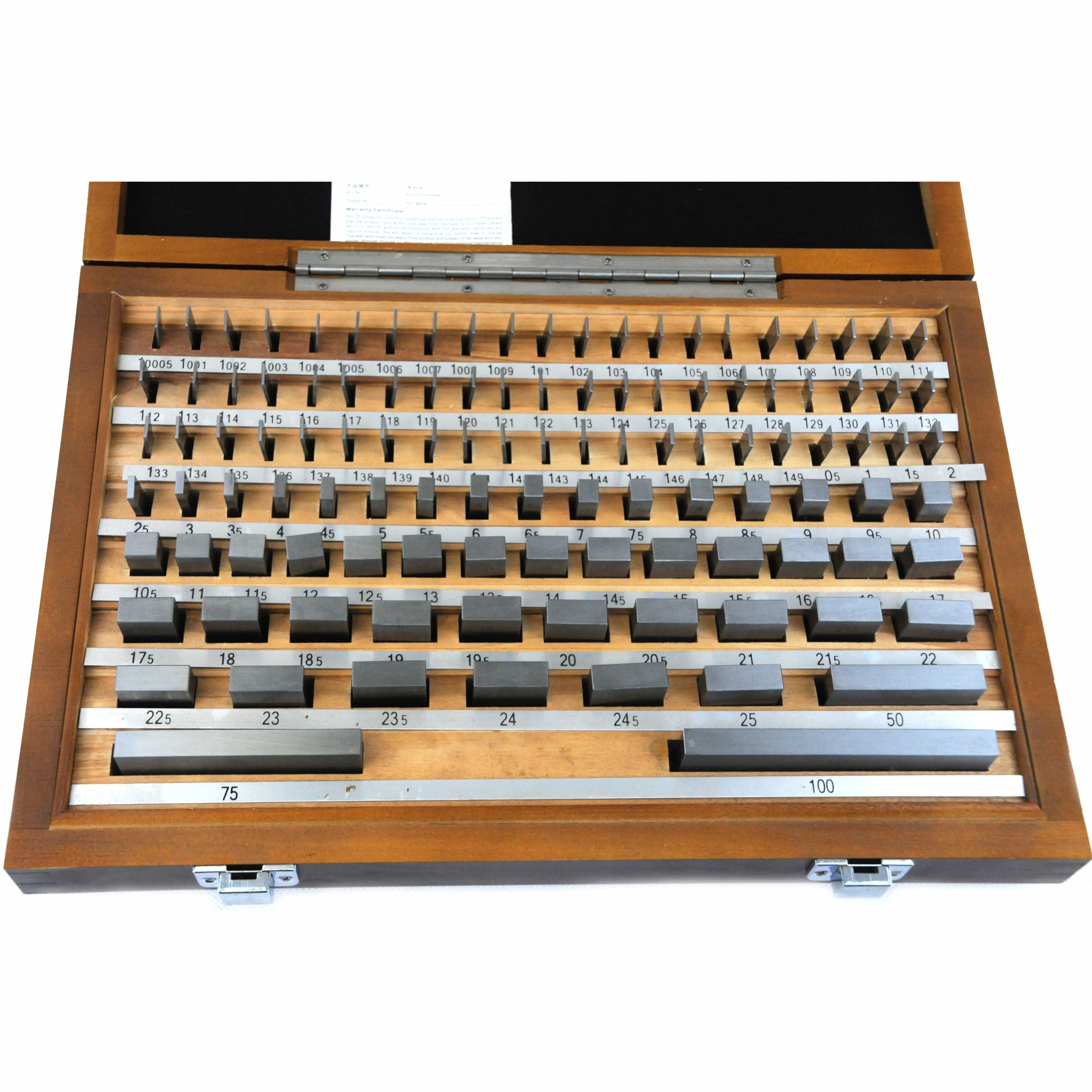 INSIZE Measuring Equipment Insize 112 Piece Steel Gauge Block Set Series 4100-2112 Grade 2