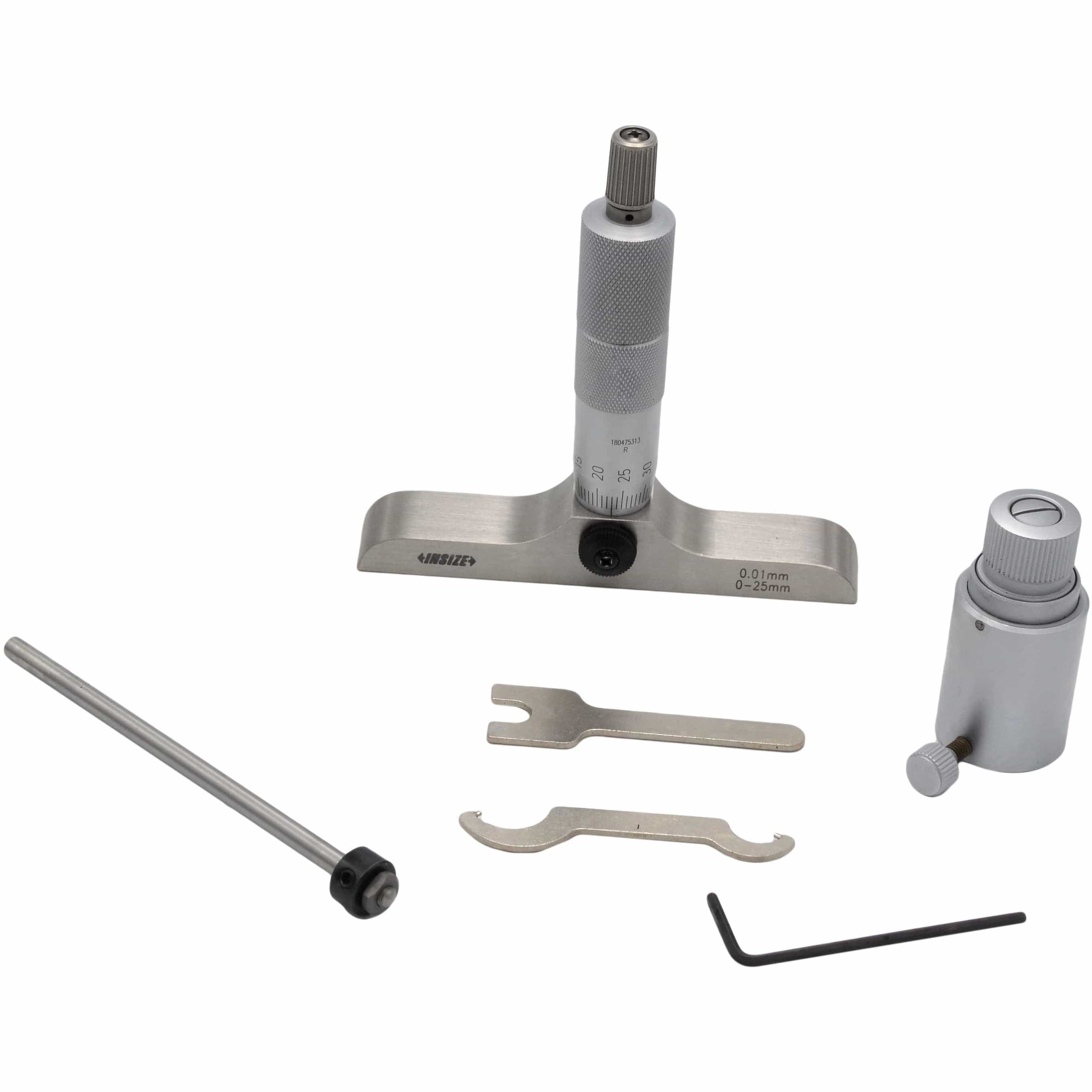 INSIZE Measuring Equipment Insize 1pc Metric Depth Micrometer 0-25mm Range Series 3241-25