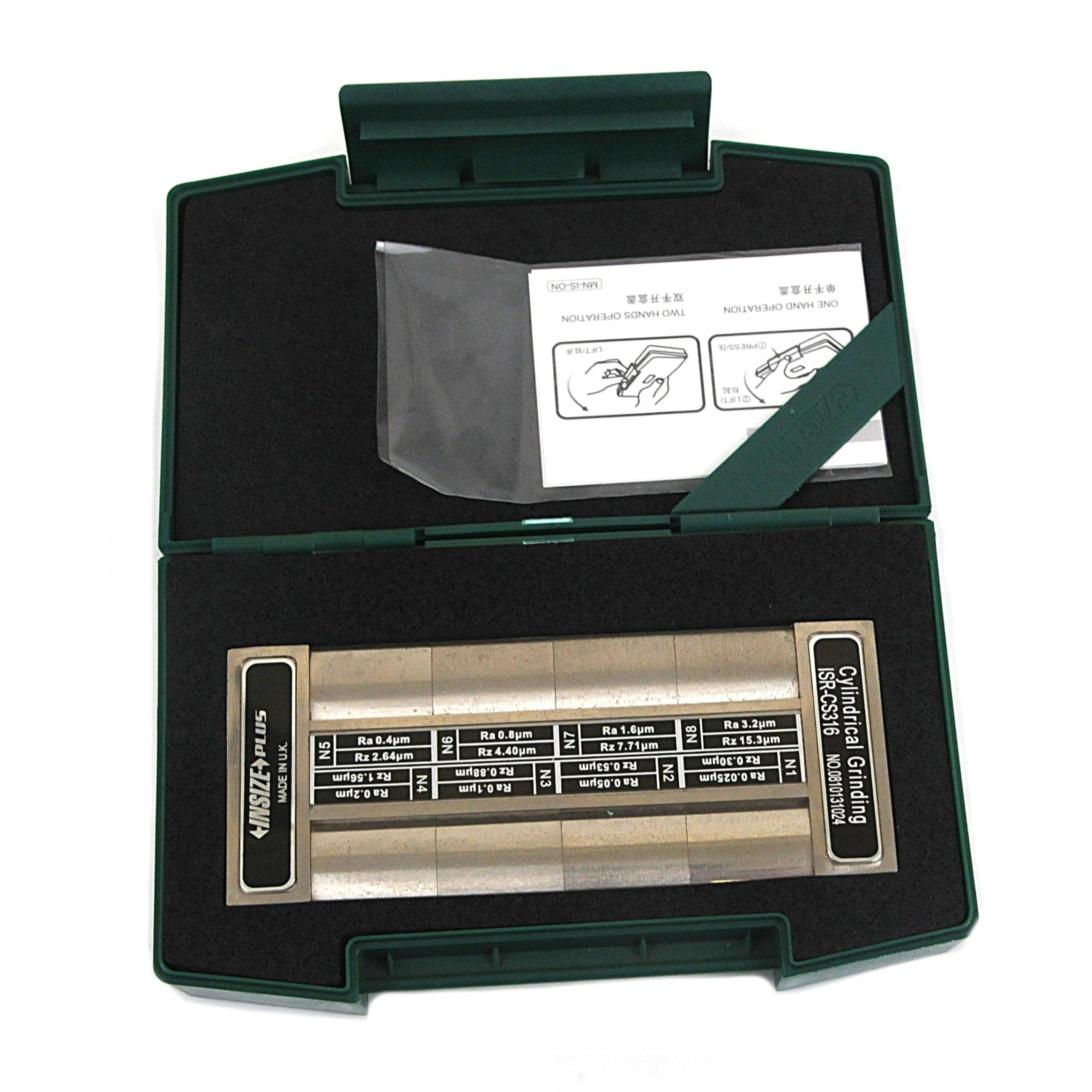 INSIZE Measuring Equipment Insize Cylindrical Grinding Surface Roughness Specimen 8 pcs Set Series ISR-CS316