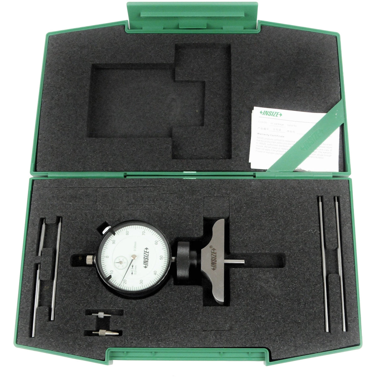INSIZE Measuring Equipment Insize Dial Depth Gauge 0-300mm x 0.01mm Range Series 2342-201