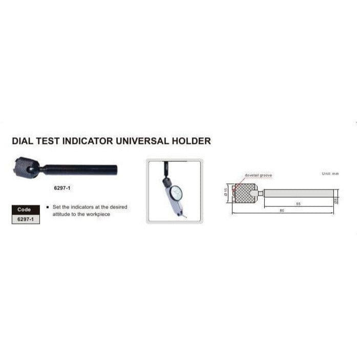 INSIZE Measuring Equipment Insize Dial Test Gauge Indicator Holder Round Stem Series 6297-1