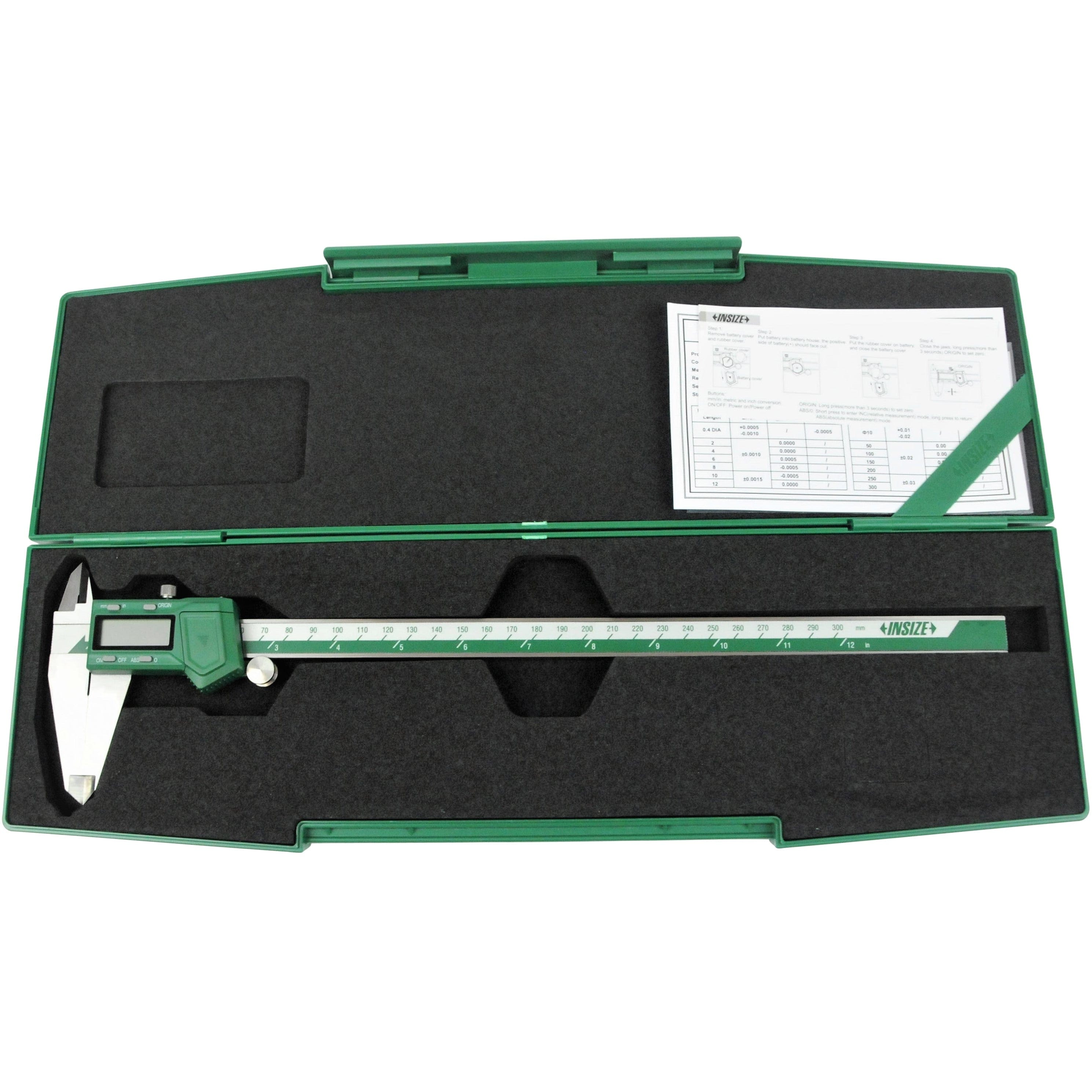 INSIZE Measuring Equipment Insize Digital Caliper 0-300mm / 0-12" Range Series 1103-300