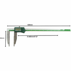 INSIZE Measuring Equipment Insize Digital Caliper 0-300mm/0-12" Range Series 1170-300