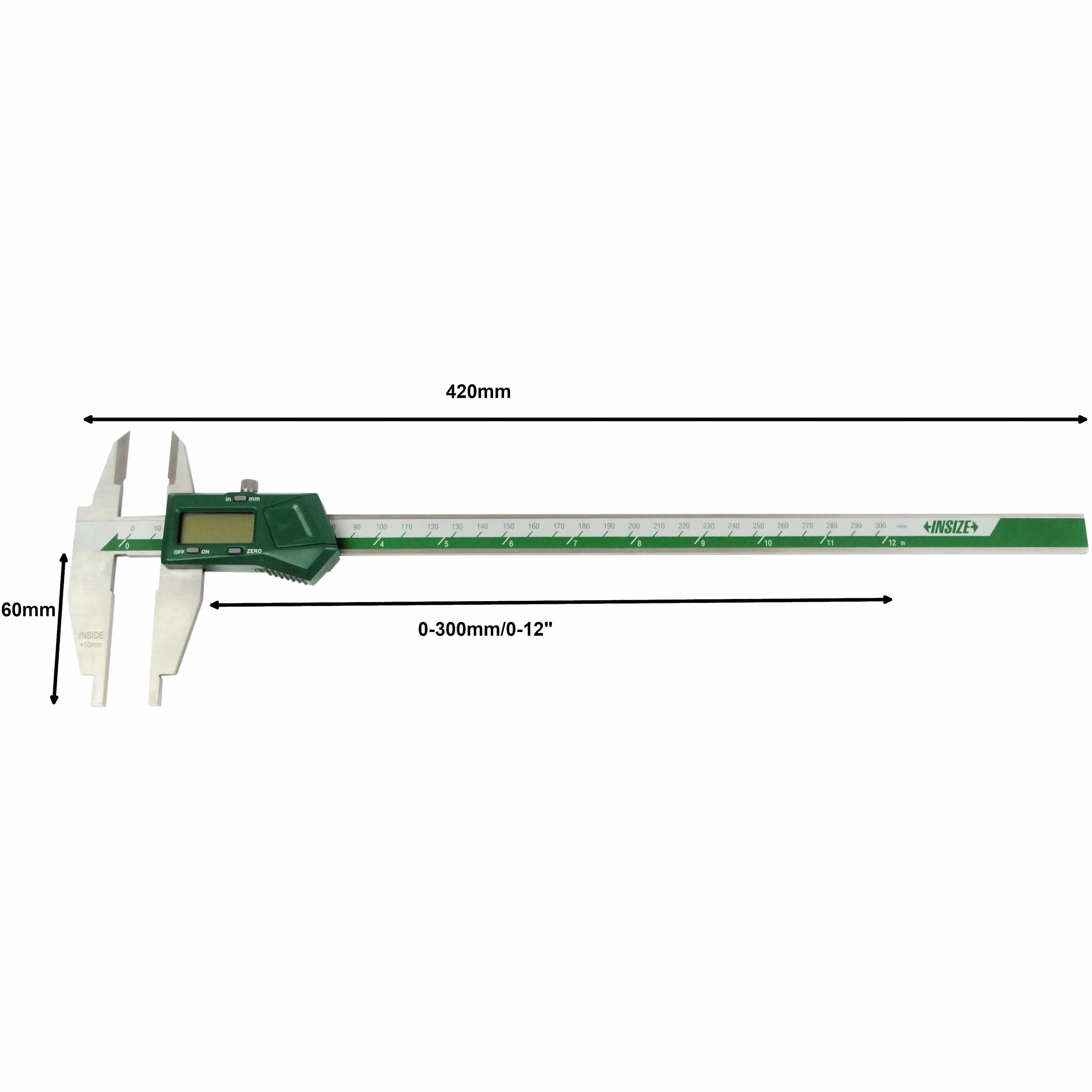 INSIZE Measuring Equipment Insize Digital Caliper 0-300mm/0-12" Range Series 1171-306