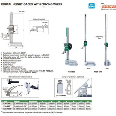 INSIZE Measuring Equipment Insize Digital Height Gauge  0-300mm / 0-12" Range Series 1156-300