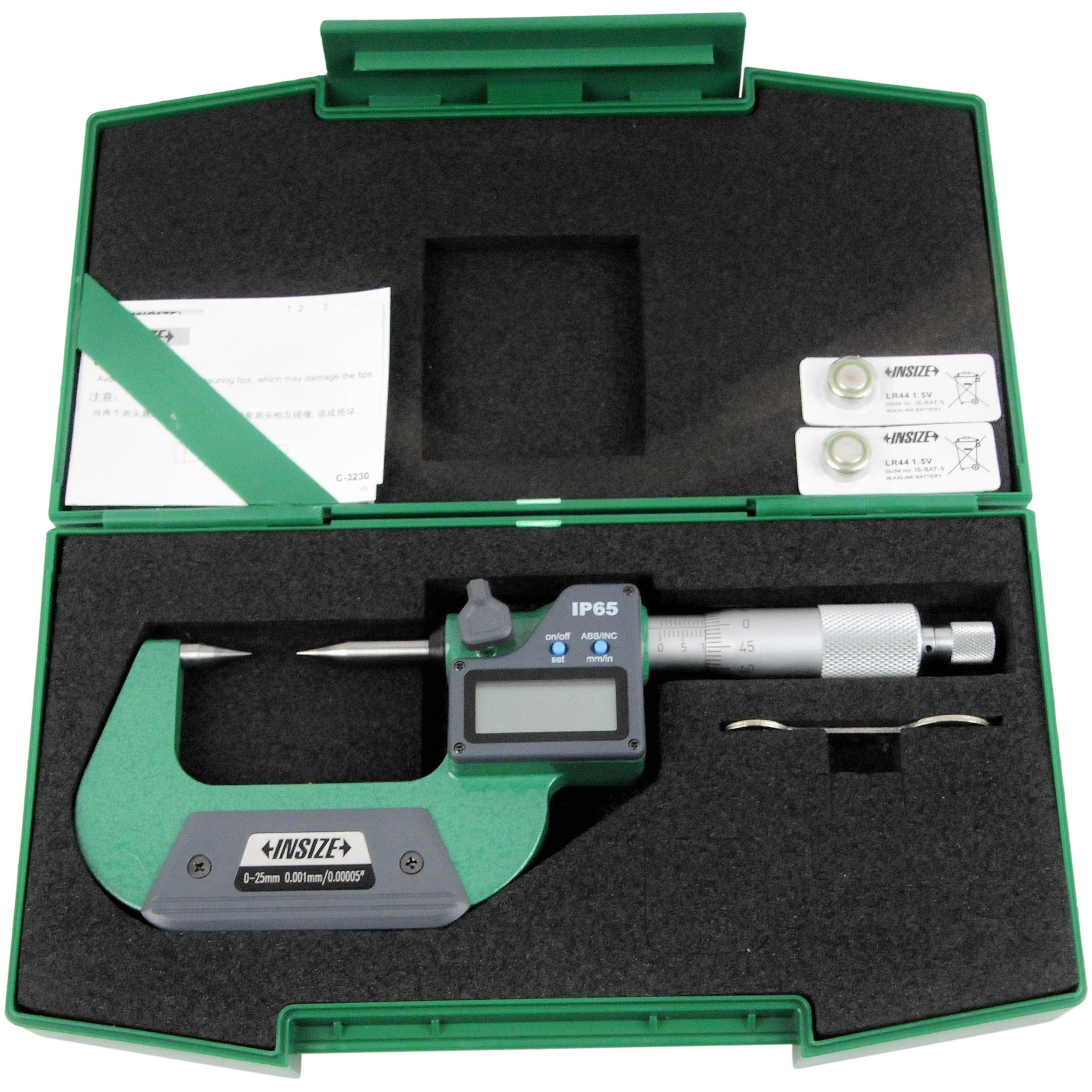 INSIZE Measuring Equipment Insize Digital Point Micrometer 0-25mm/0-1" Range Series 3530-25A