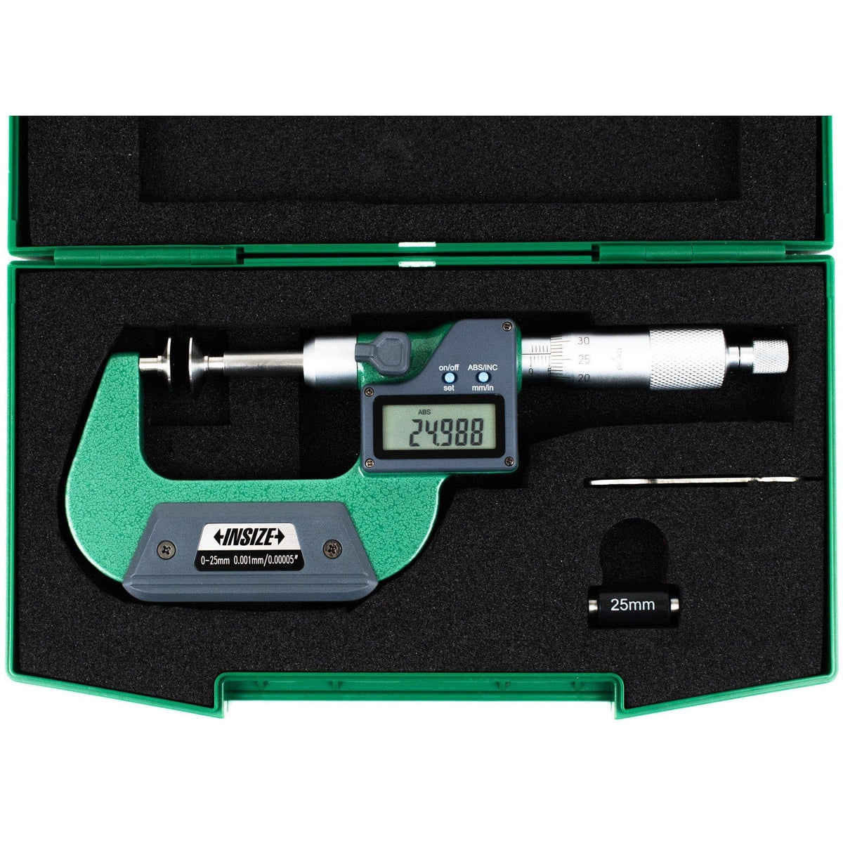 INSIZE Measuring Equipment Insize Digital Spindle Disc Micrometer 0-25mm Range Series 3594-25A