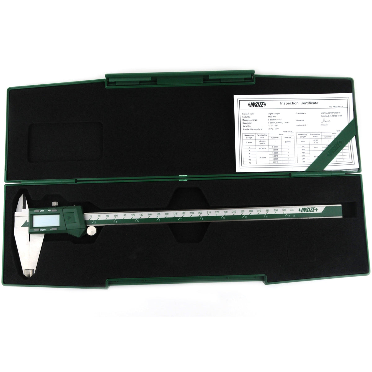 INSIZE Measuring Equipment INSIZE Fractional Digital Caliper  0-300mm / 0-12" Range Series 1102-300