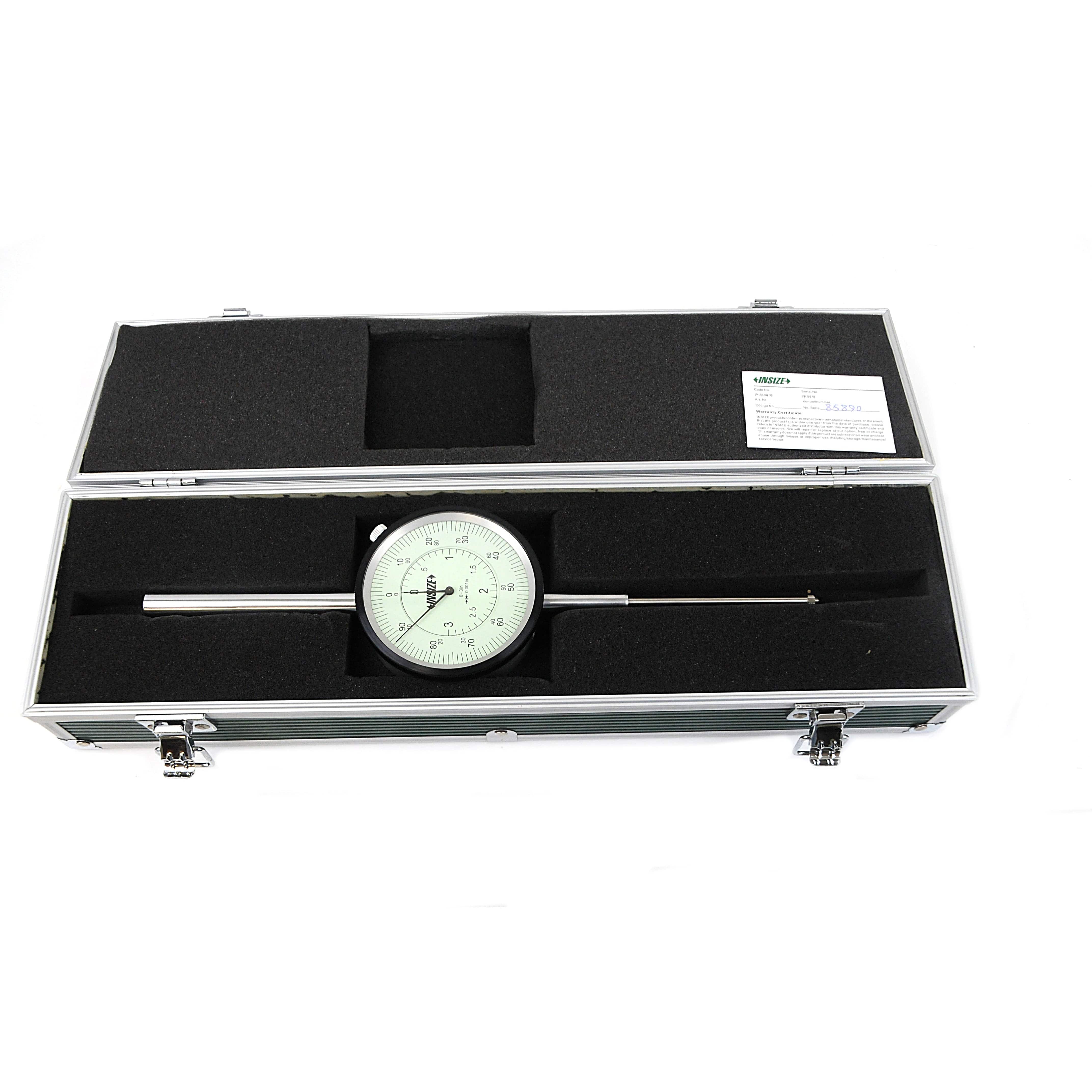 INSIZE Measuring Equipment Insize Imperial Long Stroke Dial Indicator Range 0-3" Series 2326-3